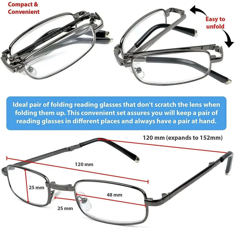 Success Eyewear Case for Folding Reading Glasses 2